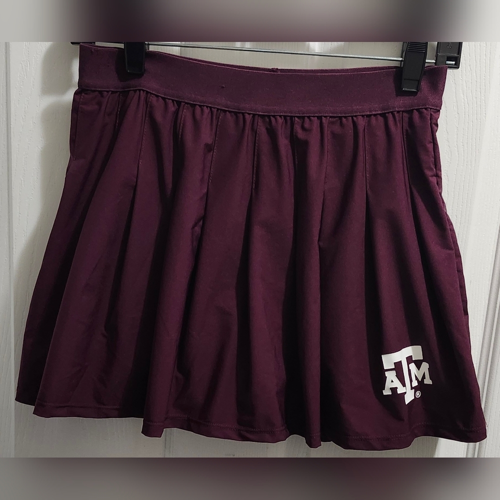 Texas A&M Aggies maroon pleated tennis skirt with built in shorts women'… - Picture 2 of 9